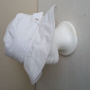 Helen Kaminski white woven cotton hat